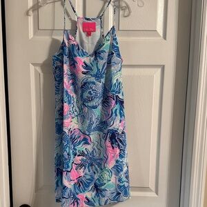 NWOT Lilly Pulitzer Sea Hibiscus Dusk Slip Dress